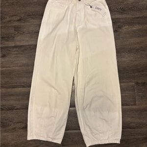 White Wide-Leg Denim